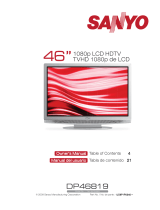 Sanyo DP46819 - 46" Diagonal 1080p LCD HDTV Manual de usuario