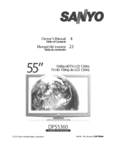 Sanyo DP55360 - 55"Class LED LCD HDTV Manual de usuario