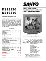 Sanyo DS13320, DS19310 Manual de usuario
