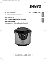 Sanyo ECJ-M100S - Micom Rice & Versatile Cooker Manual de usuario