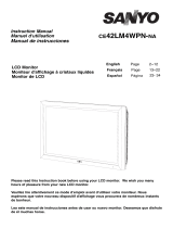 Sanyo CE42LM4WPN-NA - CE - 42" LCD Flat Panel Display Manual de usuario