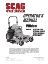 Scag Power Equipment WILDCAT STWC52V-25KA Manual de usuario