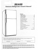 Sears Kenmore Refrigerator Manual de usuario