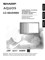 Sharp Aquos LC-32LE450U Manual de usuario