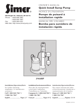 Simer Pumps 2944RP Manual de usuario