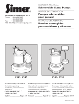 Simer Pumps 2943 Manual de usuario