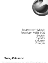 Sony Ericsson MBR-100 Manual de usuario