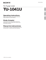 Sony TU-1041U Manual de usuario