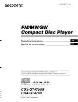 Sony CDX-GT470US Manual de usuario