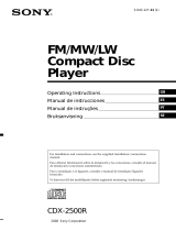 Sony CDX-2500R Manual de usuario