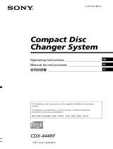 Sony CDX-444RF Manual de usuario