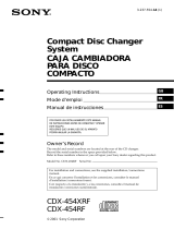 Sony CDX-454XRF Manual de usuario