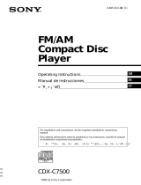 Sony CDX-C7500 Manual de usuario