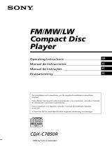 Sony CDX-C7850R Manual de usuario