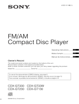 Sony CDX-GT130 Manual de usuario