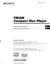 Sony CDX-GT30W Manual de usuario