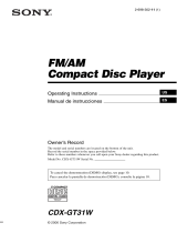 Sony CDX-GT31W Manual de usuario