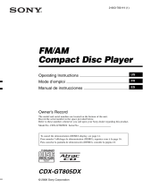 Sony CDX-GT805DX Manual de usuario