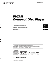Sony CDX-GT860U Manual de usuario