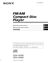 Sony CDX-L470X Manual de usuario