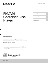 Sony CDX-M20 Manual de usuario