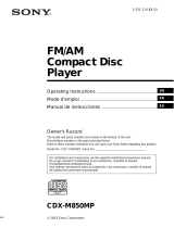 Sony CDX-M850MP Instrucciones de operación