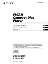 Sony CDX-S2000S Manual de usuario