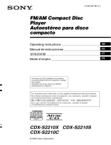 Sony CDX-S2210C Manual de usuario