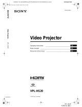 Sony Cineza VPL-HS20 Manual de usuario