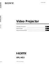 Sony Cineza VPL-HS3 Manual de usuario