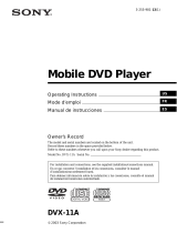 Sony DVX-11A Manual de usuario