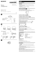 Sony MDR-EX10LP Manual de usuario