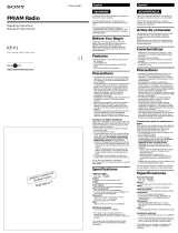 Sony ICF-F1 Manual de usuario