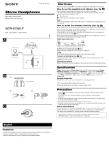 Sony MDR-EX56LP Manual de usuario