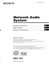 Sony MEX-1GP Manual de usuario