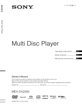 Sony MEX-DV2200 Manual de usuario