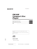Sony Model CDX-3100 Manual de usuario