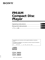Sony Model CDX-3800 Manual de usuario