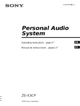 Sony ZS-X3CP Manual de usuario