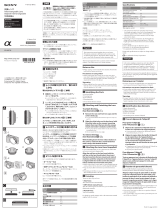 Sony Objectif SEL-20F28 Monture E APS-C 20 mm F2.8 Manual de usuario