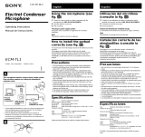 Sony ECM-TL1 Manual de usuario