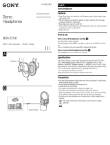 Sony MDRZX700 Manual de usuario