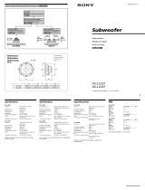 Sony subwoofer Manual de usuario
