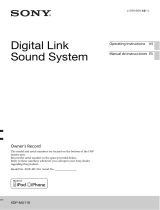 Sony XDP-MU110 Manual de usuario