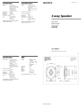 Sony XS-V6833 Manual de usuario