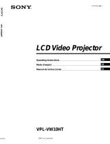 Sony VPL VW10HT - WXGA LCD Projector Manual de usuario
