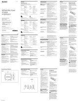 Sony XM-ZZR3301 Instrucciones de operación