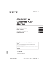Sony XR-2750 Manual de usuario