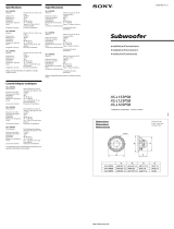 Sony XS-L103P5B Guía de instalación