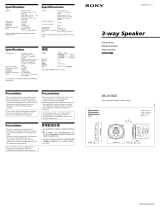Sony XS-V1333 Manual de usuario
